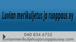Luvian Merikuljetus ja Ruoppaus Oy logo